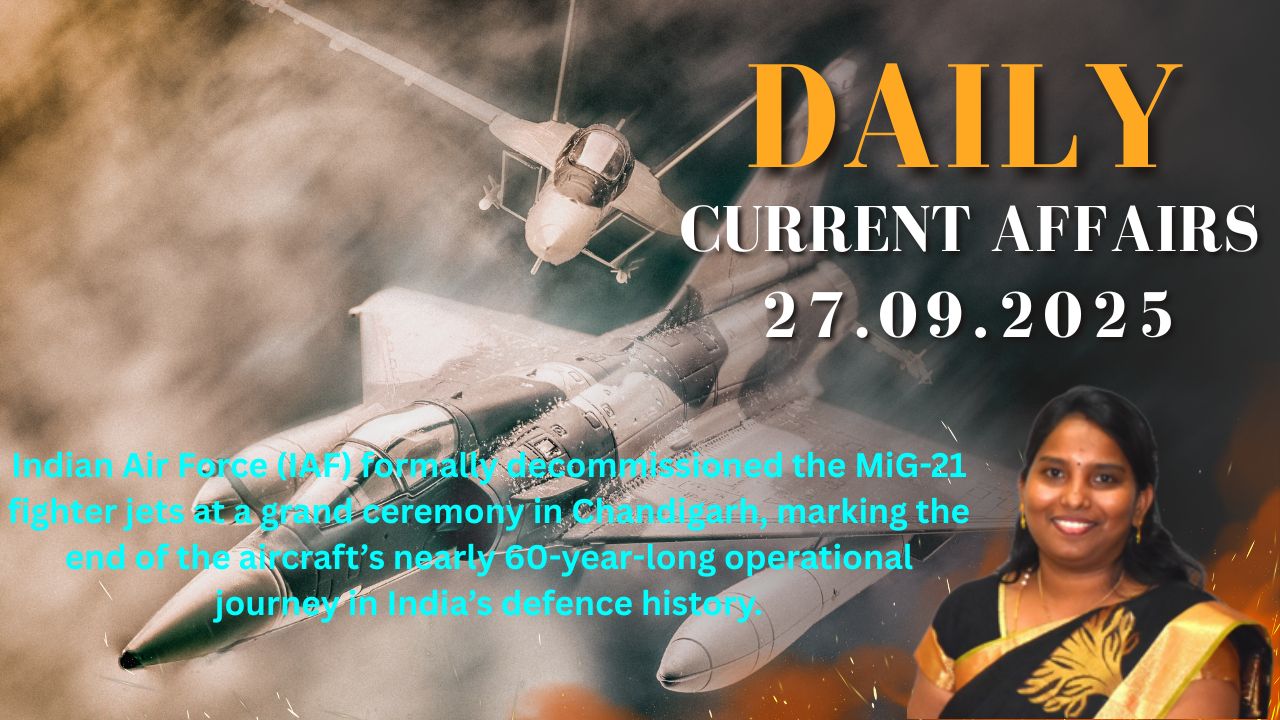27.09.2025 DAILY CURRENT AFFAIRS ANALYSIS - Best UPSC IAS Coaching ...