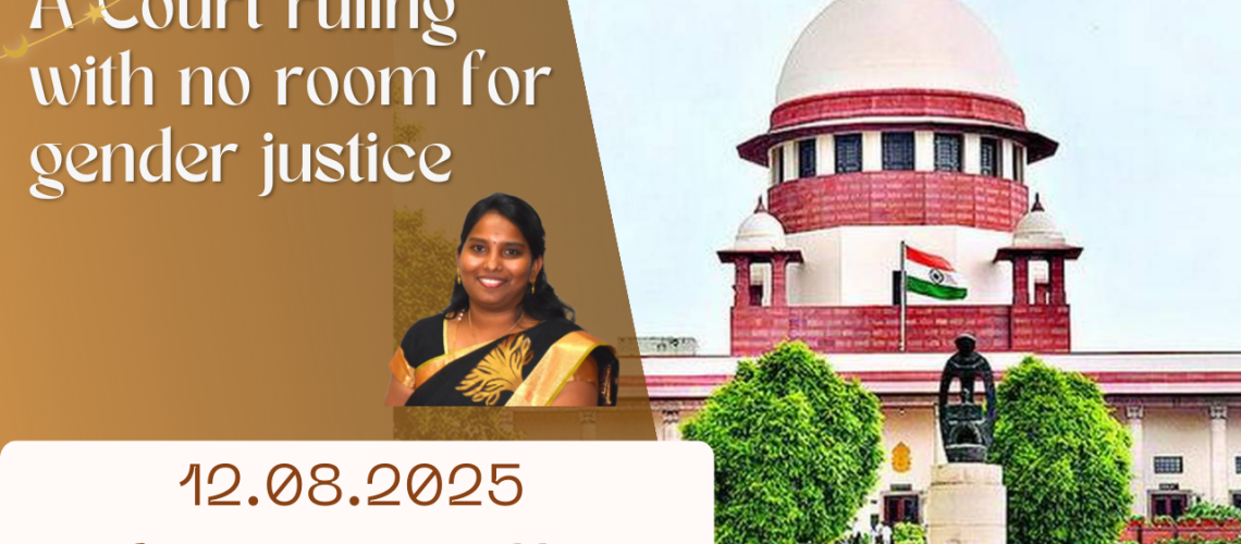 A Court ruling with no room for gender justice